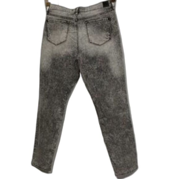 Y2K 80s Acid Washed Black Denim Jeans Ultra Skinny Black by DKNY City Womens 12 - Picture 10 of 16